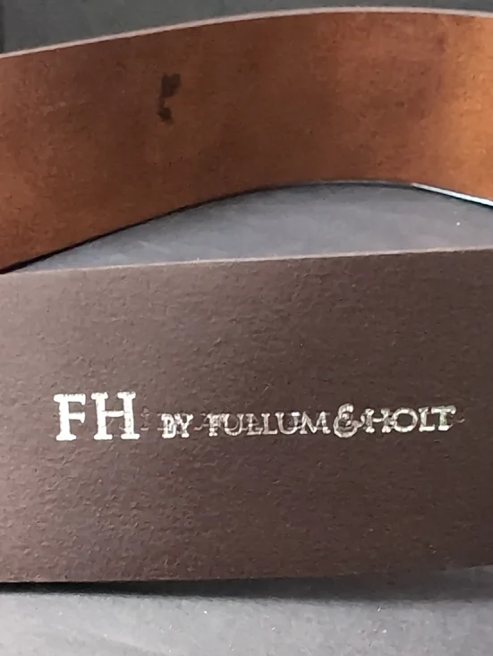 VGT,FH By Fullum & Holt Women's Wide Brown Leather Belt with Brass Buckle. - Picture 11 of 12